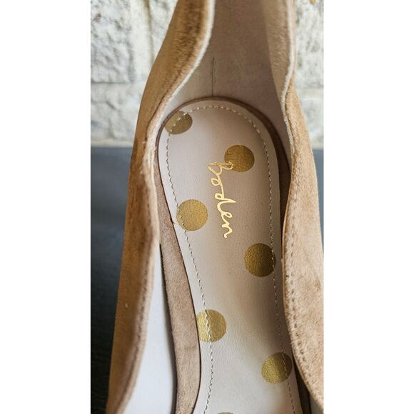 Boden Court Wave, Point toe,  4 in. Pumps, Heels, Beige, Leather, Sz 42 US Sz 10 - Picture 7 of 8
